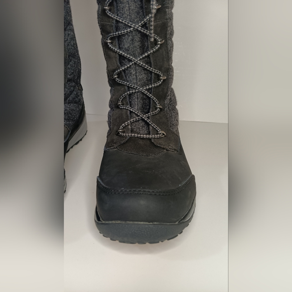 Salomon Hime High Snow Winter Boots Womens Size 7 EUR 38 Black Asphalt Pewter - Picture 5 of 12